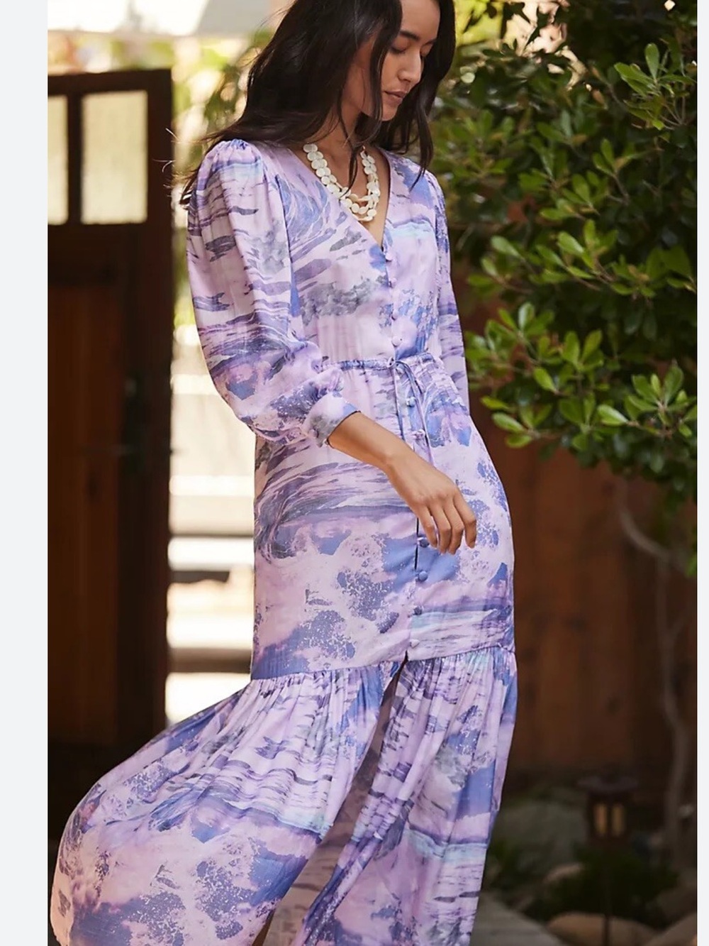 Boamar Riviere Maxi Dress in Lavender Print medium